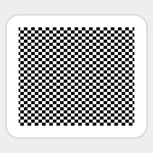 Checkered Black And White Sticker